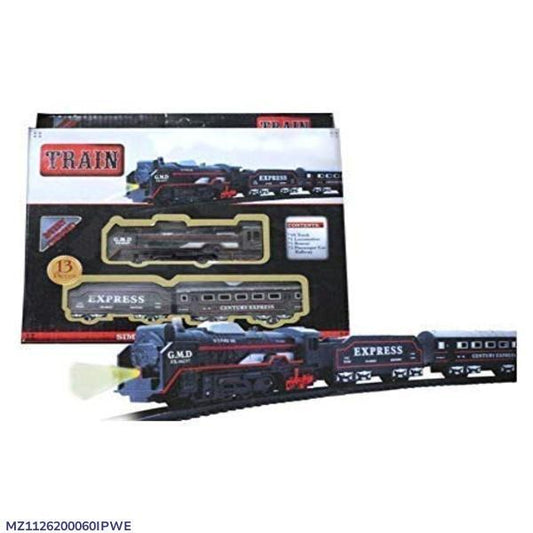 Electric Drive Railway Train Toy - 1 Pc Plastic Playset for Kids 1-12 Years