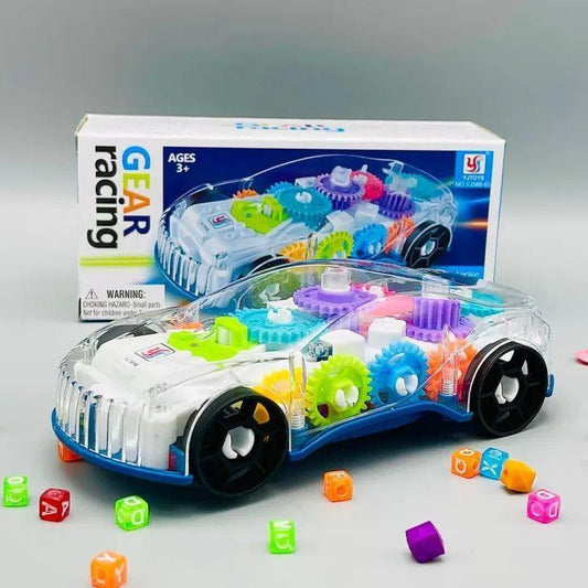 RC Gear Racing Car Toy with Lights & Music - 1 Pc