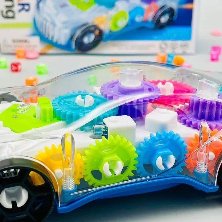 RC Gear Racing Car Toy with Lights & Music - 1 Pc